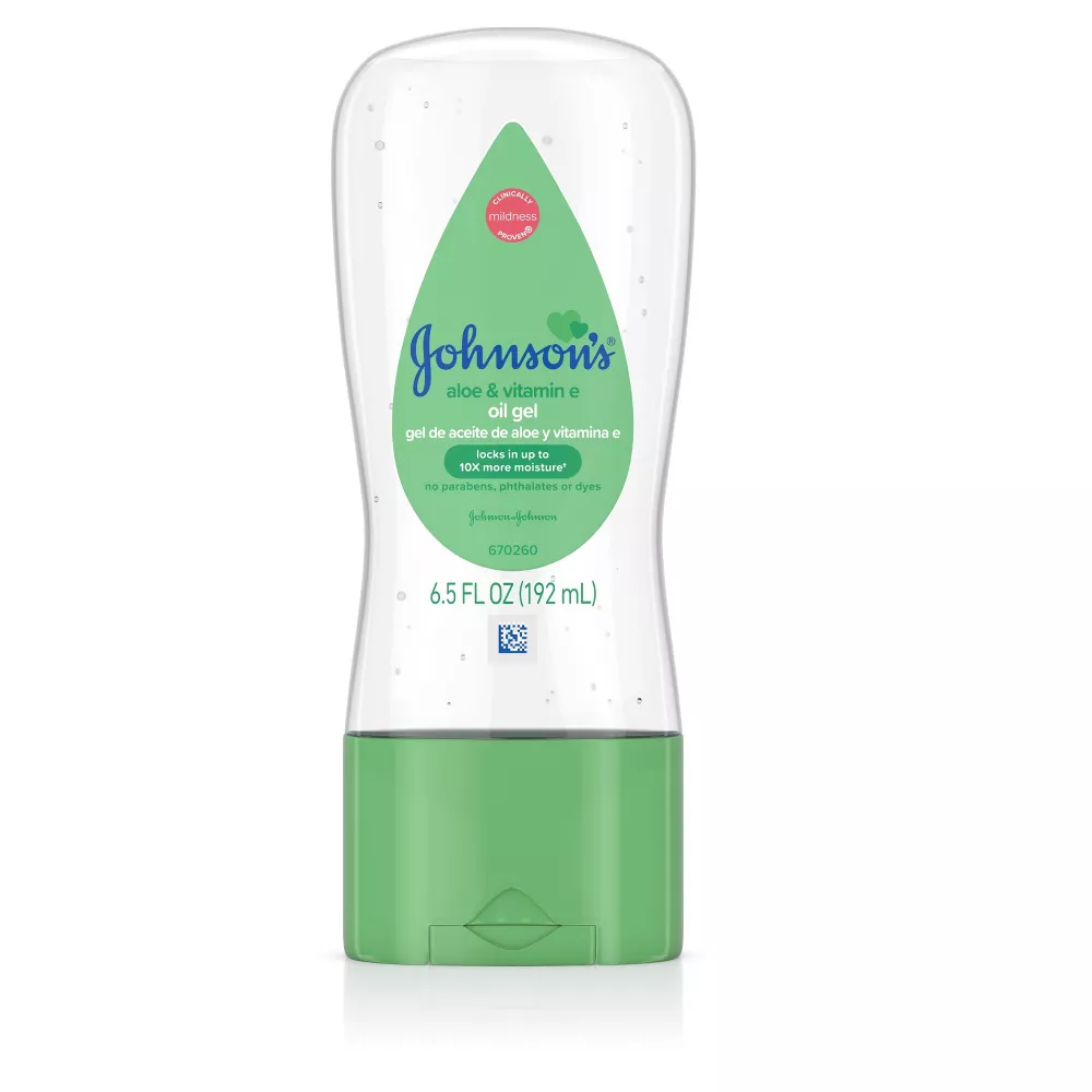 Johnsons Baby Oil Gel With Aloe Vera And Vitamin E, 6.5 Oz